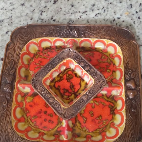 1950s kitchenware Treasure Craft tray with dip bow - Picture 3 of 6